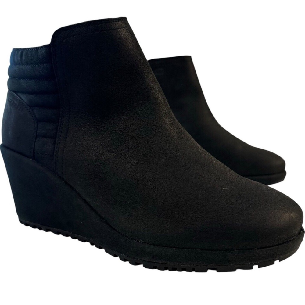 Merrell Tremblant Wedge Bluff Boots Womens Sz 11 Black Nubuck Waterproof Bootie